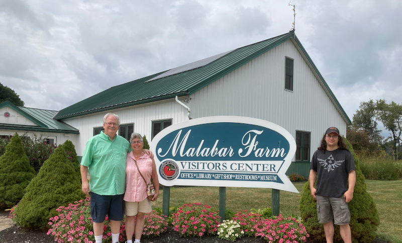August 31, 2024, Stuart, Julie, and Mike tour Malabar Farm State Park.