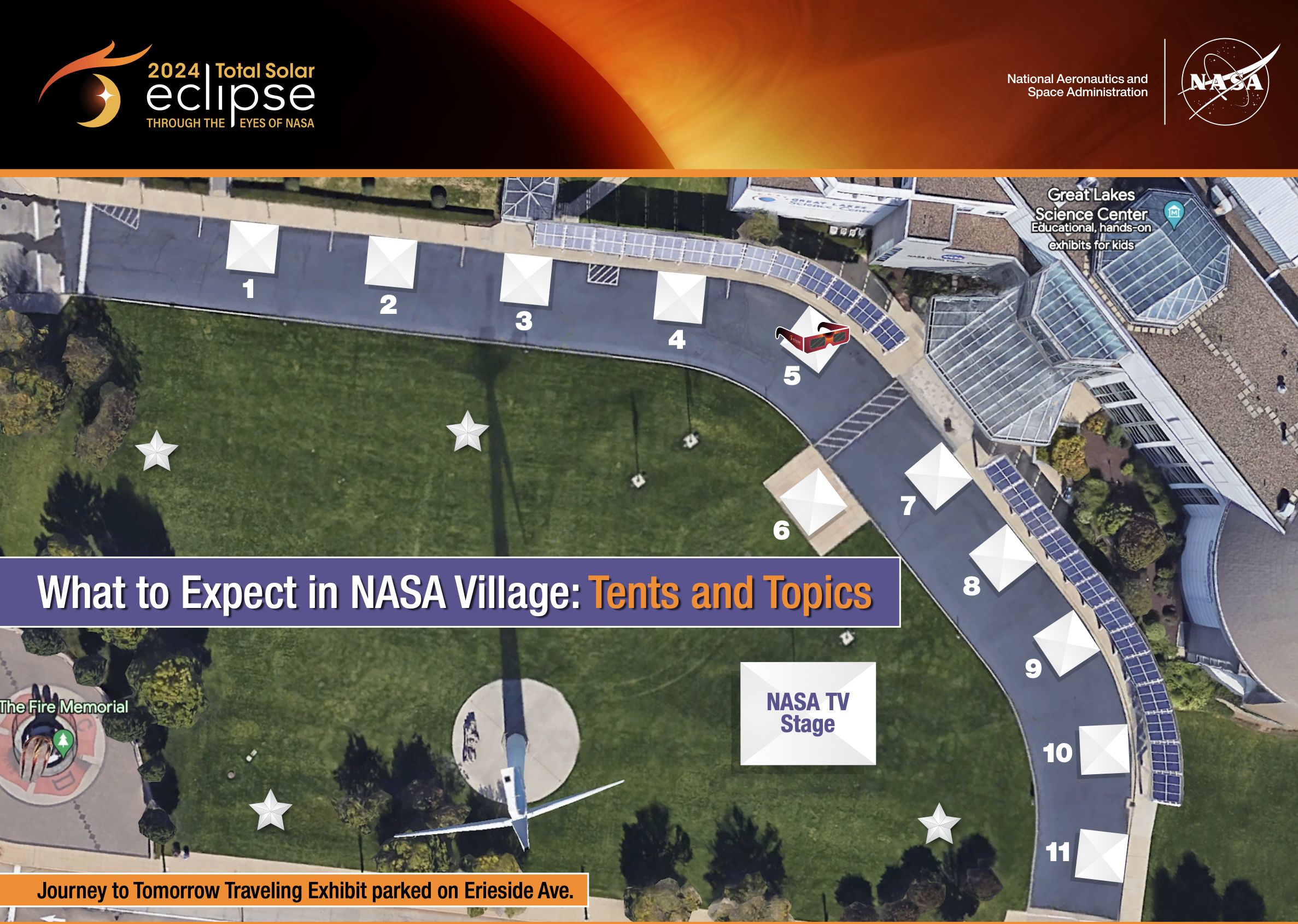 Open What to Expect in NASA Village: Tents and Topics PDF file in new browser window.