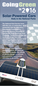 Going Green in 2016. Solar-Powered Cars Rally in the National Parks
