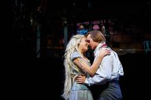 Clare Howes Eisentrout (left, as Johanna) and Zach Adkins (right, as Anthony Hope)