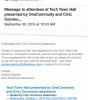 Tech Town Hall - sold out!!